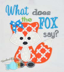 What does the fox say? Applique