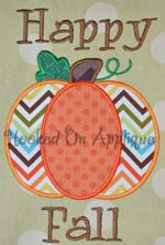 Happy Fall Pumpkin Applique
