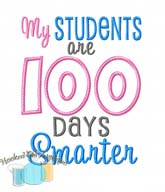 My Students are 100 Days Smarter Applique