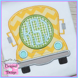 Boy Bus Applique Design