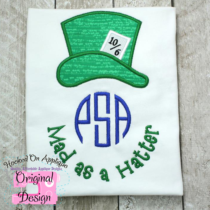 Mad as a Hatter Applique
