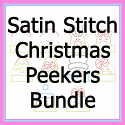 Christmas Peekers Satin Stitch Bundle