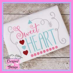 Sweet Heart Embroidery Design