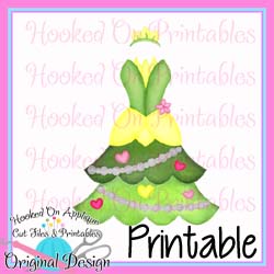 Tiana Tree Dress PNG Printable